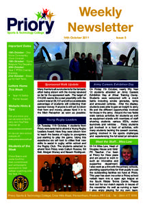 Weekly Newsletter 14th October 2011				  Issue 5