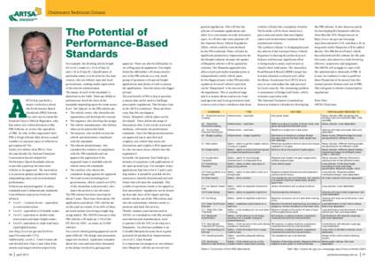 Chairman’s Technical Column  The Potential of Performance-Based Standards