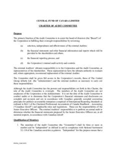Microsoft Word - CENTRAL FUND CHARTER AUDIT COMMITTEE v.6 (Augdocx