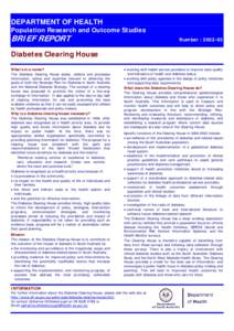 Microsoft Word - BR[removed]Diabetes Clearing House