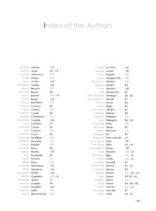 Index of the Authors  Settimio Andrea Antonio Carlo
