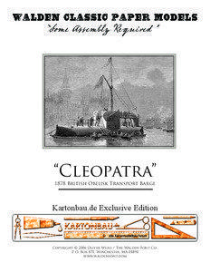 “Cleopatra” 1878 British Obelisk Transport Barge
