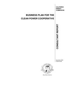 CALIFORNIA ENERGY COMMISSION BUSINESS PLAN FOR THE