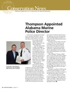 Conservation News  Alabama Department of Conservation & Natural Resources Thompson Appointed Alabama Marine