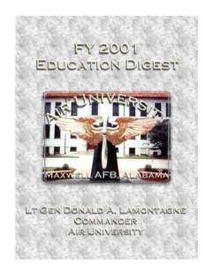 AIR UNIVERSITY EDUCATION DIGEST PREPARED BY AIR UNIVERSITY FINANCIAL MANAGEMENT DIVISION MAXWELL AFB, ALABAMA