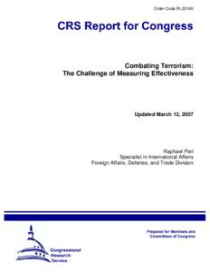 Combating Terrorism: The Challenge of Measuring Effectiveness