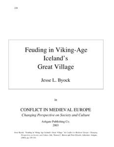 228  Feuding in Viking-Age Iceland’s Great Village Jesse L. Byock