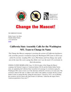 Redskin / Washington Redskins / National Congress of American Indians / Phil Simms / Oneida / National Football League / American football in the United States / American football