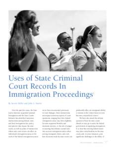 Uses of State Criminal Court Records In Immigration Proceedings 1