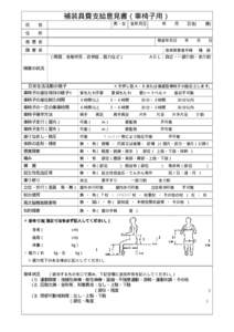 補装具費支給意見書（車椅子用） 氏 名  住