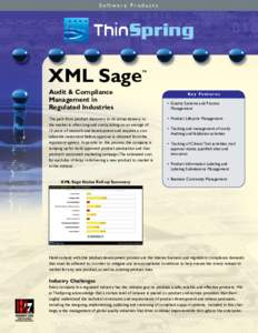 Software Products  XML Sage ™