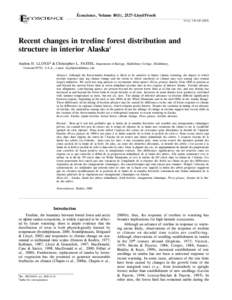 Forest ecology / Tundra / Conifers / Tree line / Trees / Taiga / Subalpine zone / Transect / Picea glauca / Physical geography / Biogeography / Climate