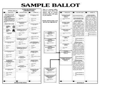 SAMPLE BALLOT GENERAL AND CONSTITUTIONAL AMENDMENT ELECTION WILCOX COUNTY, ALABAMA  ABSENTEE