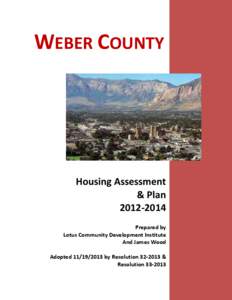 WEBER COUNTY  Housing Assessment & Plan[removed]Prepared by