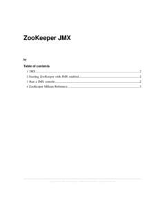 Java Management Extensions / Apache ZooKeeper / Log4j / JConsole / Java / MC4J / Computing / Software / Network management