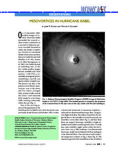 OBSERVATIONS MESOVORTICES IN HURRICANE ISABEL BY JAMES P. KOSSIN AND WAYNE H. SCHUBERT