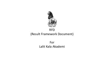 RFD (Result Framework Document) For Lalit Kala Akademi  Lalit Kala Akademi