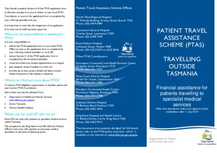 Patient Travel Assistance Scheme PTAS