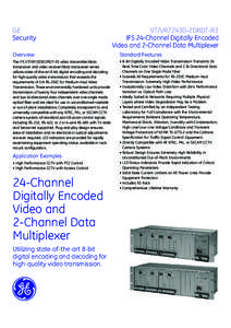 GE Security VT/VR72430-2DRDT-R3 IFS 24-Channel Digitally Encoded Video and 2-Channel Data Multiplexer