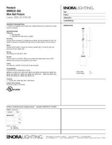 Pendant NMRS32-450 Mini Rail Fixture Type