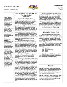 Chain Chatter  Rocky Mountain Cycling Club May 2006 Page 1