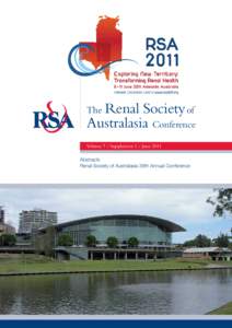 Renal Society of Australasia Conference The Volume 7 / Supplement 1 / June 2011 Abstracts