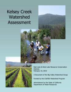 Kelsey Creek Watershed Assessment East Lake & West Lake Resource Conservation Districts