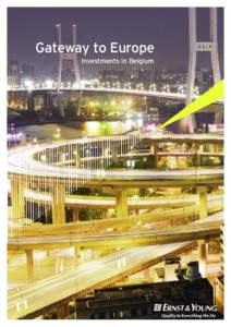Gateway to Europe Investments in Belgium Brochure title Brochure subtitle