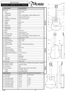 SpecificationsModel #EC-132SCBL & #TC-132SCBL