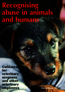 Recognising abuse in animals and humans Guidance for