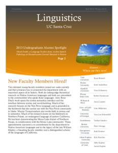 Applied linguistics / Language delay / Linguistics / University of California /  Santa Cruz / Autism / Nez Perce language / Medicine / Health / Speech and language pathology