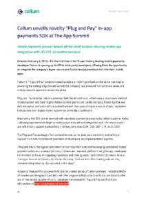 Plug and Pay press release