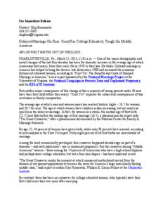 Reproduction / Kinship and descent / Demography / Marriage / Fertility / Kay S. Hymowitz / Pregnancy / The National Marriage Project / Family / Behavior / Culture