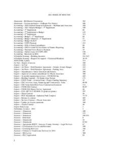 2011 INDEX OF MINUTES Abatement – Bill Barrett Corporation Abatement – Various petitioners – DeBeque Fire District Accounting – 2010 Audited Financial Statements – McMann and Associates Accounting – 2011 Adop