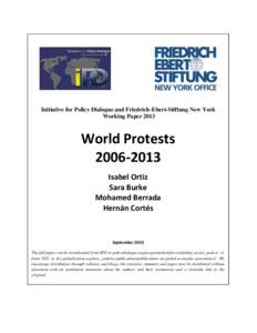 Initiative for Policy Dialogue and Friedrich-Ebert-Stiftung New York Working Paper 2013 World ProtestsIsabel Ortiz