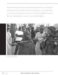 Niger / Africa / Media development / Political geography / Freedom of the press / Abdou Moumouni University / Journalism / Community radio / Independent media / Development / Niamey / Media of Niger