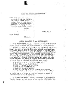 BEFOR3 THE INDIAN CLAIMS COMMSSION  PAWNEE IhQL4N TRIBE OF OXLAEOM.4, consisting of the four confederated bands of Pawnee Indians, namely: Chaui or Grand Pawnee, Kitkehahki or Repablican Pawnee,