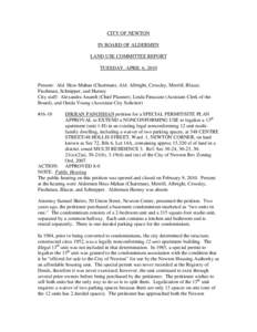 Parking / Zoning / Urban studies and planning / Real estate / Inclusionary zoning / Petitioner / Mixed-use development / Newton /  Massachusetts / Massachusetts Bay Transportation Authority / Transport / Land transport / Road transport