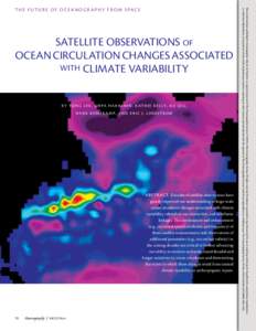 Satellite Observations of Ocean Circulation Changes Associated With Climate Variability B y T o n g L e e , S i r p a H a k k i n e n , K at h i e K e l ly , B o Q i u , H a ns B o n e k a m p, a n d E r i c J . L i n d 