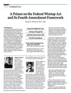 Criminal Law  A Primer on the Federal Wiretap Act