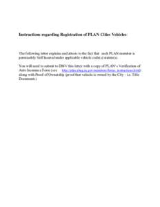 Microsoft Word - Instructions regarding Registration of PLAN Cities Vehicles.doc