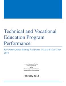 Microsoft Word - TVEP DOL to Legislature Performance Report - Feb 2014 Final