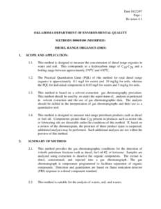 Date[removed]Page 1 Revision 4.1 OKLAHOMA DEPARTMENT OF ENVIRONMENTAL QUALITY METHODS[removed]MODIFIED)