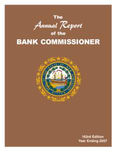 The  Annual Report of the  BANK COMMISSIONER