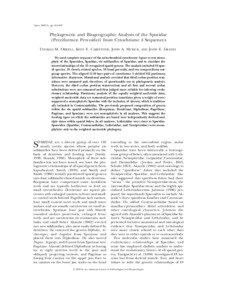 Copeia, 2002(3), pp. 618–631  Phylogenetic and Biogeographic Analysis of the Sparidae