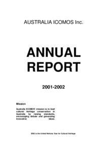 AUSTRALIA ICOMOS Inc.  ANNUAL REPORT[removed]