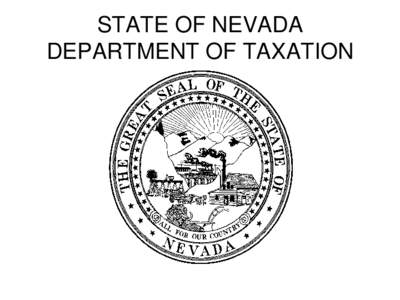 STATE OF NEVADA DEPARTMENT OF TAXATION Automotive Industry