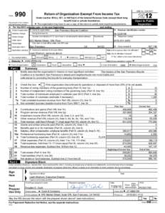 990  Form Under section 501(c), 527, or 4947(a)(1) of the Internal Revenue Code (except black lung benefit trust or private foundation)