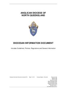 INFORMATION DOCUMENT AND DIOCESAN REGULATIONS