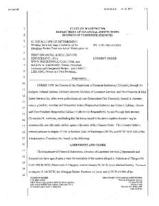 First Financial & Real Estate Services Inc dba www.gofirstfinancial.com; Masud A. Sarwary; Casey J. Leblanc - Consent Order with attached Statement of Charges - C[removed]CO01